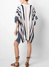 Load image into Gallery viewer, Lamu Navy / White Kaftan