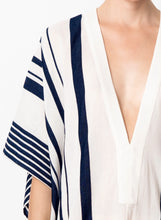 Load image into Gallery viewer, Lamu Navy / White Kaftan