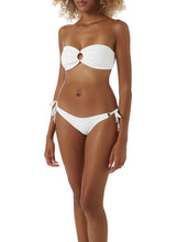 Load image into Gallery viewer, Tortola White Ribbed Bandeau Bikini