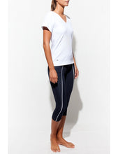 Load image into Gallery viewer, Navy/White Cropped Leggings
