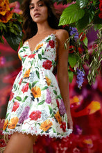 Load image into Gallery viewer, Issya Short White Print Bonita Dress