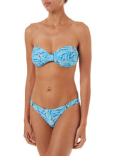 Load image into Gallery viewer, Martinique Blue Leaf Bandeau Padded Twist Bikini