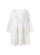 Load image into Gallery viewer, Vanessa White Lace Short Kaftan