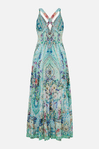 Sunrise In Sintra Bead Strap Panel Dress