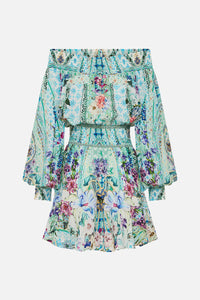 Sunrise In Sintra Off Shoulder Short Dress