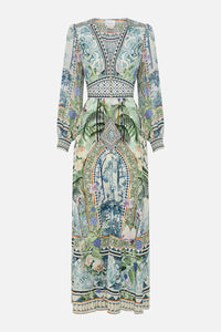 Jardim Party Button Dress with Shaped Waistband