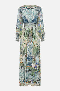 Jardim Party Button Dress with Shaped Waistband