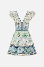 Load image into Gallery viewer, Jardim PartyTiered Short Dress With Neck Frill
