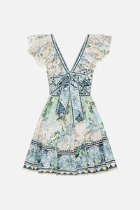 Jardim PartyTiered Short Dress With Neck Frill