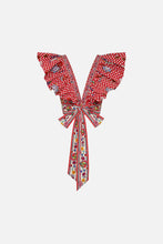 Load image into Gallery viewer, Faith, Luck &amp; Justice Ruffle Wrap Top
