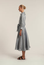 Load image into Gallery viewer, Danette85 Blue Striped Linen Shirt Dress
