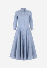 Load image into Gallery viewer, Danette85 Blue Striped Linen Shirt Dress
