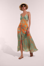 Load image into Gallery viewer, Denise Orange Daisy Long Dress
