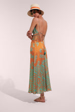 Load image into Gallery viewer, Denise Orange Daisy Long Dress
