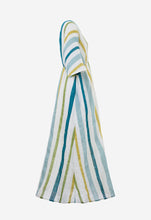 Load image into Gallery viewer, Keke105 Multicolour Stripe Linen Kimono Dress
