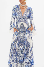 Load image into Gallery viewer, Glaze And Graze Kimono Sleeve Dress With Shirring Detail

