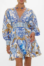 Load image into Gallery viewer, Azul Adventures Button Front Frill Dress
