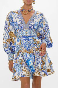 Azul Adventures Button Front Frill Dress