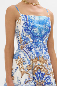 Azul Adventure Corset Dress With Short Flared Skirt
