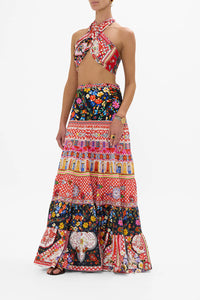 Folk Fabulous Jersey Spliced Tiered Skirt