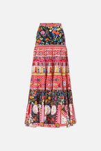 Load image into Gallery viewer, Folk Fabulous Jersey Spliced Tiered Skirt
