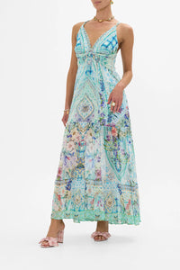 Sunrise In Sintra Bead Strap Panel Dress