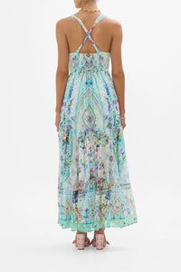 Sunrise In Sintra Bead Strap Panel Dress