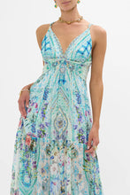 Load image into Gallery viewer, Sunrise In Sintra Bead Strap Panel Dress
