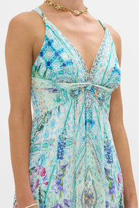 Sunrise In Sintra Bead Strap Panel Dress