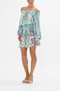 Sunrise In Sintra Off Shoulder Short Dress