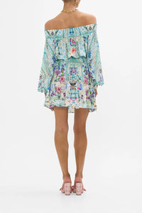 Sunrise In Sintra Off Shoulder Short Dress