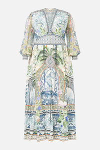 Jardim Party Button Dress with Shaped Waistband