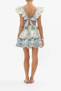 Jardim PartyTiered Short Dress With Neck Frill