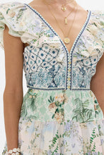 Load image into Gallery viewer, Jardim PartyTiered Short Dress With Neck Frill
