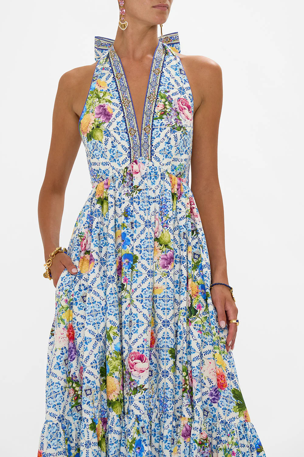 Wall To Wall Wonders Ruffle Hem Halter Dress – ROSATO COLLECTIONS BOUTIQUE