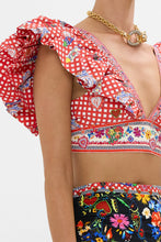 Load image into Gallery viewer, Faith, Luck &amp; Justice Ruffle Wrap Top
