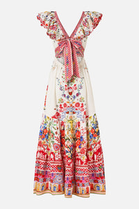 Faith, Luck & Justice Tiered Dress With Neck Frill