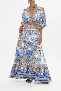 Azul Adventures High Waisted Tiered Skirt