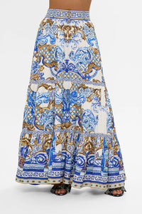 Azul Adventures High Waisted Tiered Skirt
