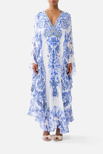 Load image into Gallery viewer, Ceramic Panoramic Long Kaftan With Waist Detail
