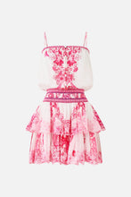 Load image into Gallery viewer, Livin La Vida Rosa Shirred Waist Mini Dress
