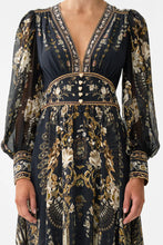 Load image into Gallery viewer, Flamenco Folklore Shaped Waistband Dress With Gathered Sleeves
