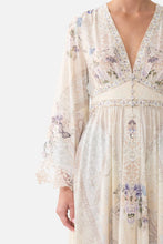 Load image into Gallery viewer, Laced With Love Kimono Sleeve Dress With Shirring Detail
