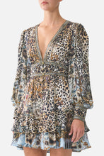 Load image into Gallery viewer, Fiesta, Siesta, Repeat Button Front Frill Dress
