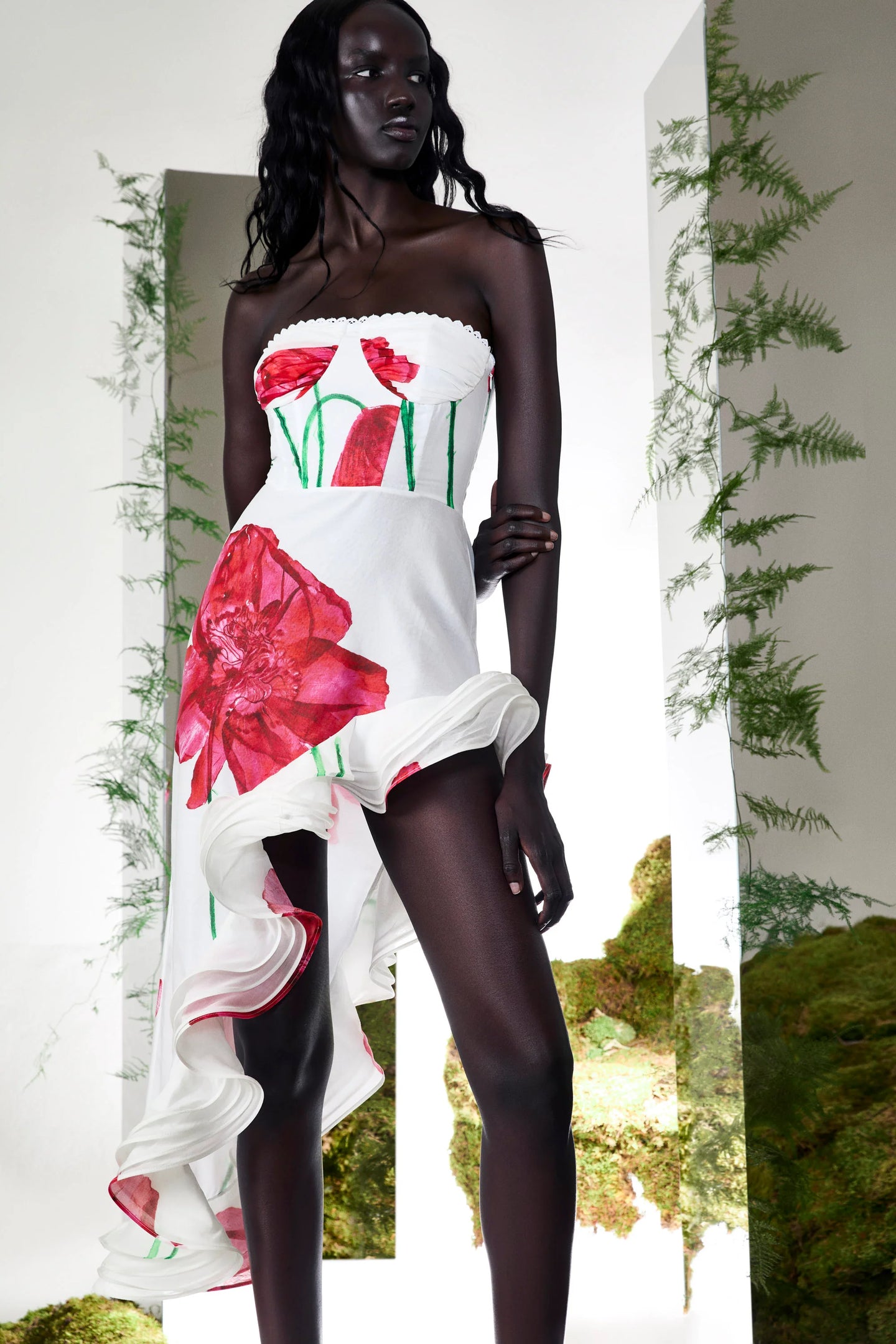 Esme Morgana Blossom White Long Dress