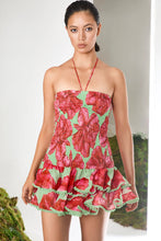 Load image into Gallery viewer, Florie Morgana Blossom Green Short Dress
