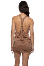 Load image into Gallery viewer, Cosita Buena T-Back Mini Dress - Chocolate Shimmer
