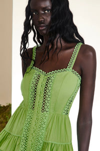 Lenora Short Green Dress