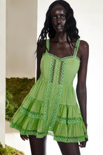 Load image into Gallery viewer, Lenora Short Green Dress
