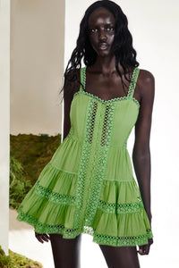 Lenora Short Green Dress